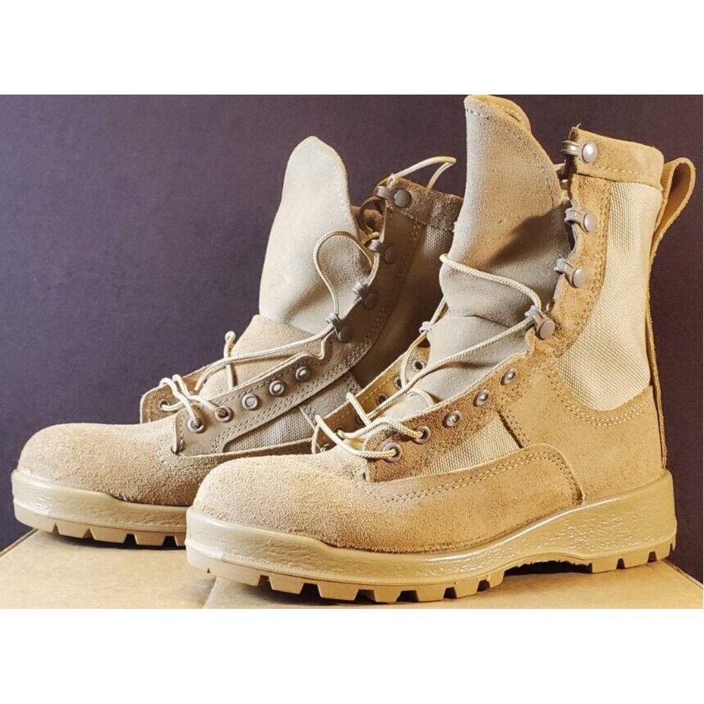 Bates Tactical Combat Boots Vibram Sole Tan Mens 5 R - Picture 3 of 5